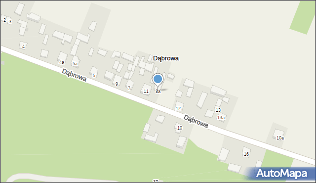 Dąbrowa, Dąbrowa, 8a, mapa Dąbrowa