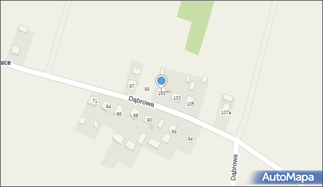 Dąbrowa, Dąbrowa, 101, mapa Dąbrowa