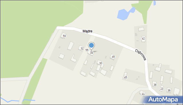Dąbrowa, Dąbrowa, 34, mapa Dąbrowa