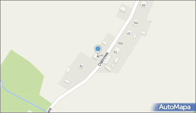 Dąbrowa, Dąbrowa, 44, mapa Dąbrowa