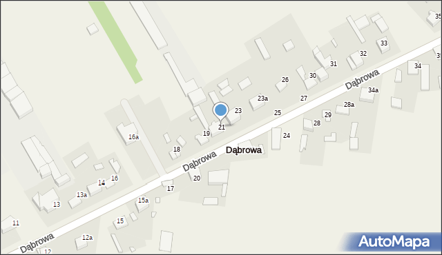 Dąbrowa, Dąbrowa, 21, mapa Dąbrowa