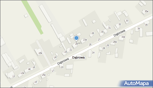Dąbrowa, Dąbrowa, 23, mapa Dąbrowa