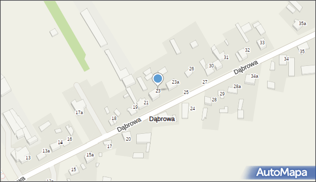 Dąbrowa, Dąbrowa, 23, mapa Dąbrowa