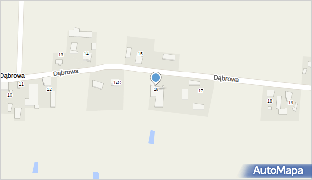 Dąbrowa, Dąbrowa, 16, mapa Dąbrowa