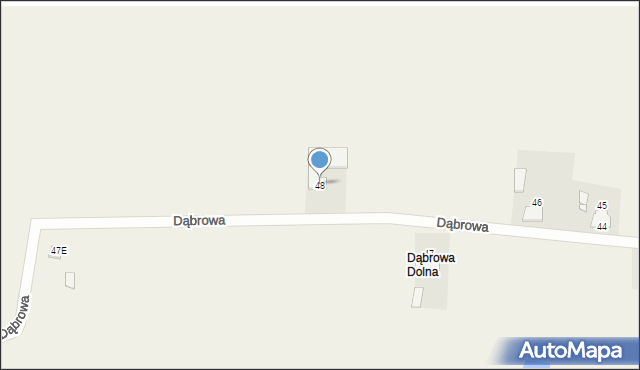 Dąbrowa, Dąbrowa, 48, mapa Dąbrowa
