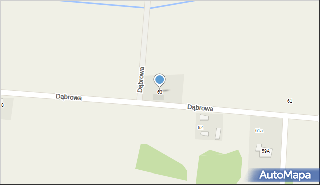 Dąbrowa, Dąbrowa, 63, mapa Dąbrowa