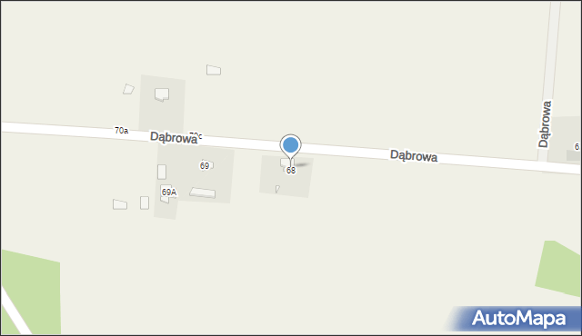 Dąbrowa, Dąbrowa, 68, mapa Dąbrowa