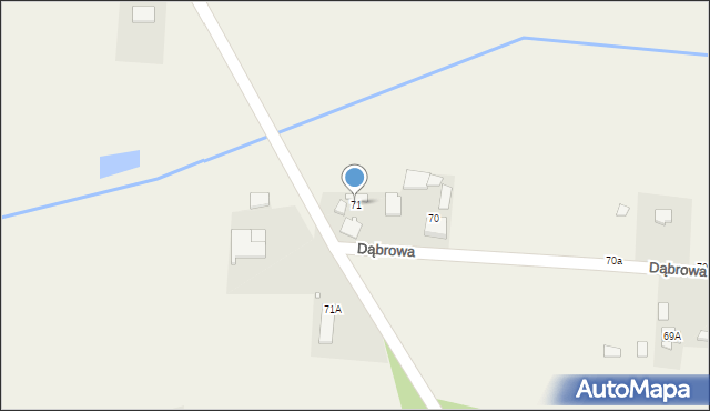 Dąbrowa, Dąbrowa, 71, mapa Dąbrowa