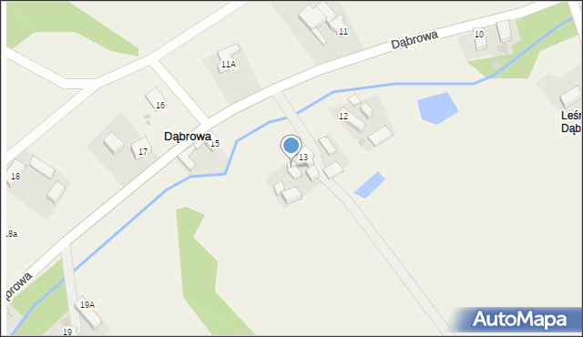 Dąbrowa, Dąbrowa, 14, mapa Dąbrowa