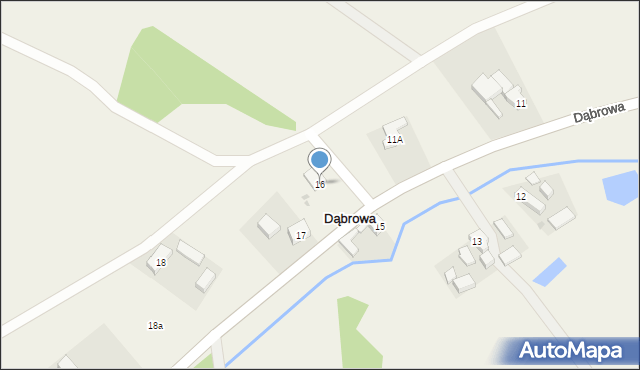 Dąbrowa, Dąbrowa, 16, mapa Dąbrowa