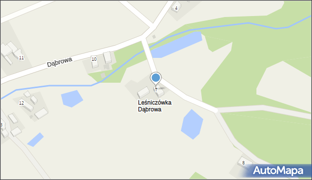 Dąbrowa, Dąbrowa, 7, mapa Dąbrowa