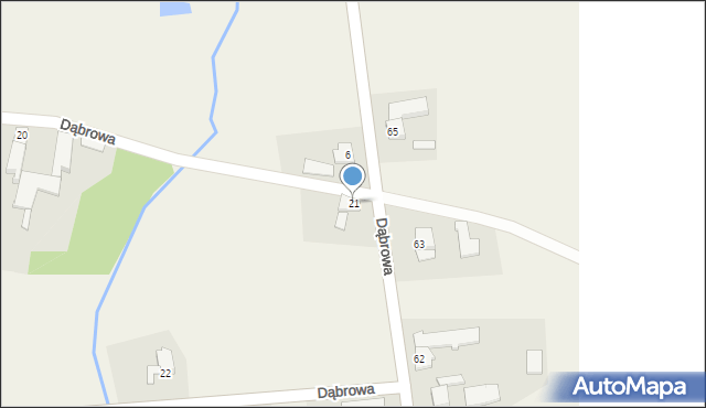 Dąbrowa, Dąbrowa, 21, mapa Dąbrowa