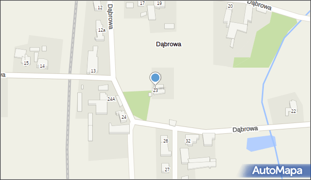 Dąbrowa, Dąbrowa, 23, mapa Dąbrowa