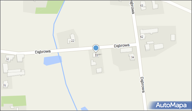 Dąbrowa, Dąbrowa, 33, mapa Dąbrowa