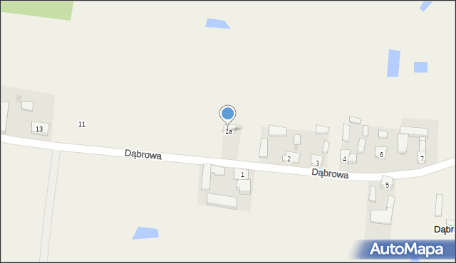 Dąbrowa, Dąbrowa, 1a, mapa Dąbrowa