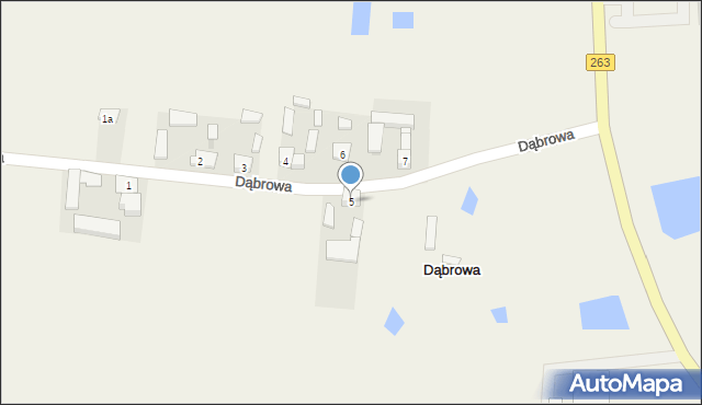 Dąbrowa, Dąbrowa, 5, mapa Dąbrowa