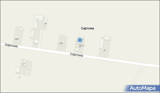 Dąbrowa, Dąbrowa, 25, mapa Dąbrowa