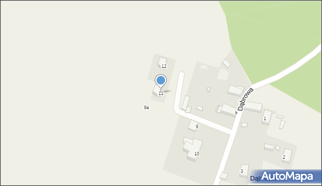 Dąbrowa, Dąbrowa, 11, mapa Dąbrowa