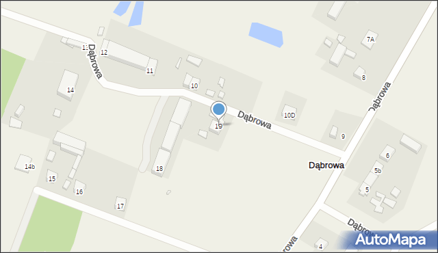 Dąbrowa, Dąbrowa, 19, mapa Dąbrowa