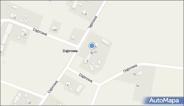 Dąbrowa, Dąbrowa, 5b, mapa Dąbrowa