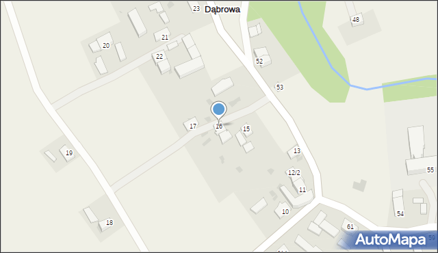 Dąbrowa, Dąbrowa, 16, mapa Dąbrowa