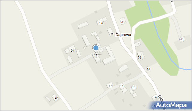 Dąbrowa, Dąbrowa, 22, mapa Dąbrowa