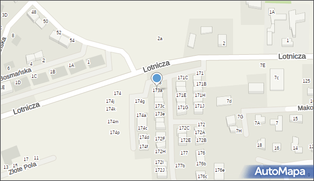 Dąbrowa, Dąbrowa, 173a, mapa Dąbrowa