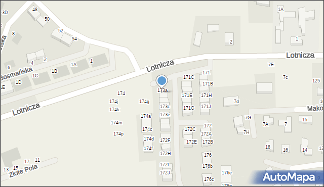 Dąbrowa, Dąbrowa, 173b, mapa Dąbrowa