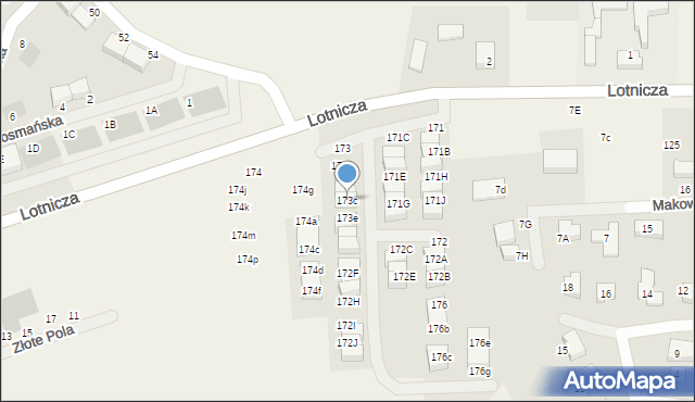 Dąbrowa, Dąbrowa, 173c, mapa Dąbrowa