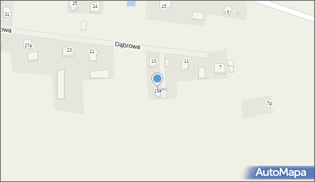Dąbrowa, Dąbrowa, 13a, mapa Dąbrowa