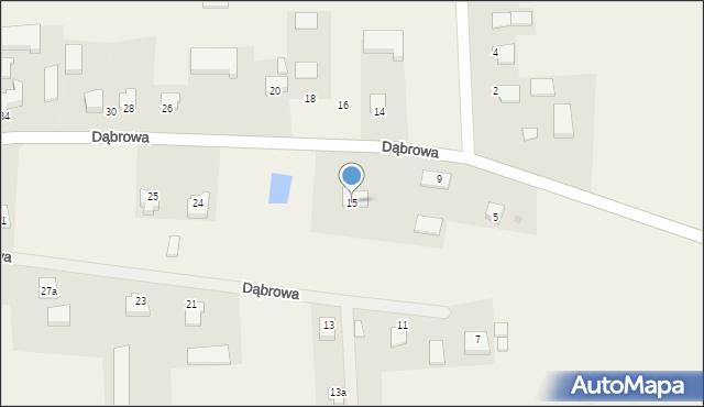 Dąbrowa, Dąbrowa, 15, mapa Dąbrowa