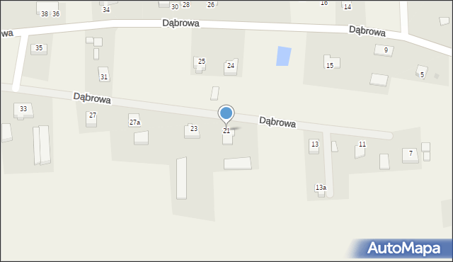 Dąbrowa, Dąbrowa, 21, mapa Dąbrowa
