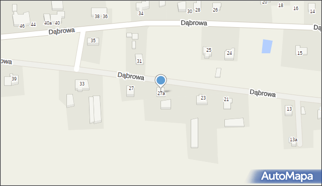 Dąbrowa, Dąbrowa, 27a, mapa Dąbrowa
