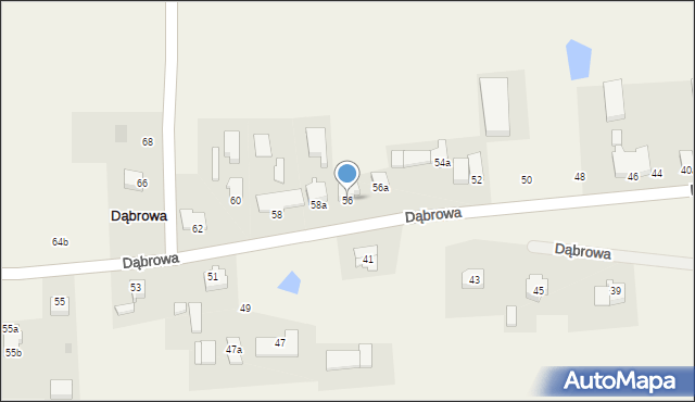 Dąbrowa, Dąbrowa, 56, mapa Dąbrowa