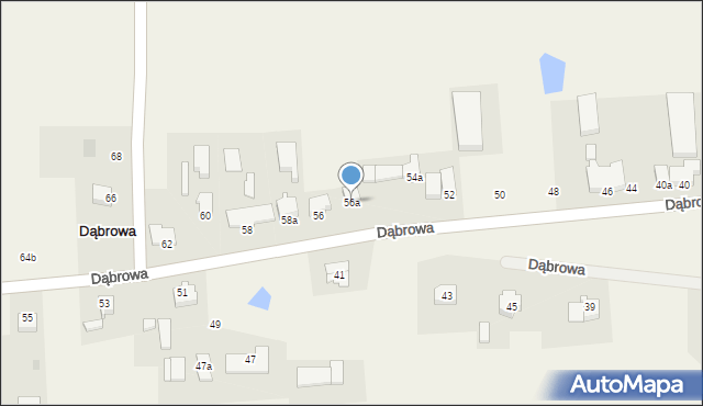 Dąbrowa, Dąbrowa, 56a, mapa Dąbrowa