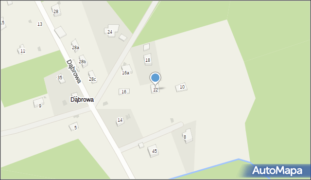 Dąbrowa, Dąbrowa, 12, mapa Dąbrowa