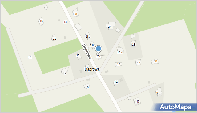 Dąbrowa, Dąbrowa, 28c, mapa Dąbrowa