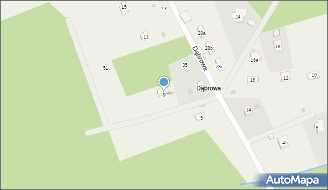 Dąbrowa, Dąbrowa, 9, mapa Dąbrowa