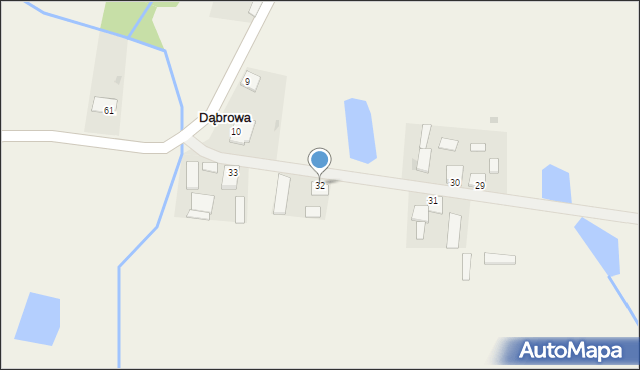 Dąbrowa, Dąbrowa, 32, mapa Dąbrowa