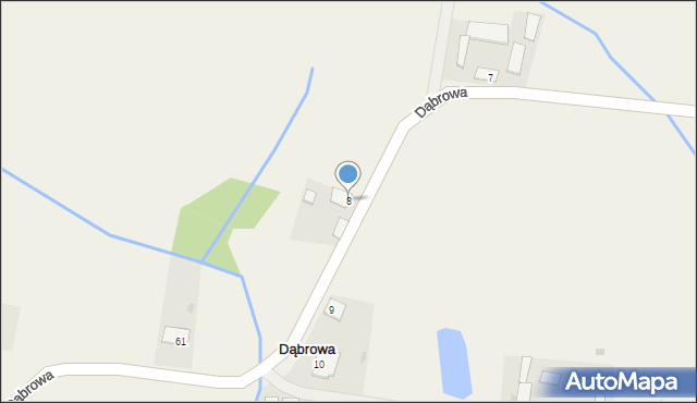 Dąbrowa, Dąbrowa, 8, mapa Dąbrowa