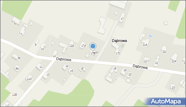 Dąbrowa, Dąbrowa, 17B, mapa Dąbrowa