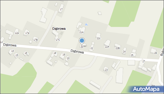 Dąbrowa, Dąbrowa, 21, mapa Dąbrowa