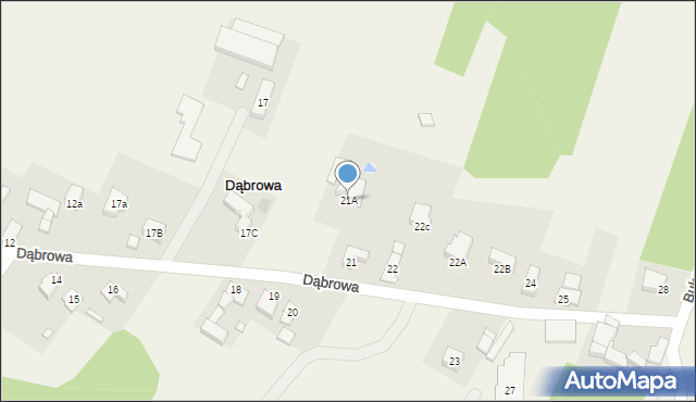 Dąbrowa, Dąbrowa, 21A, mapa Dąbrowa