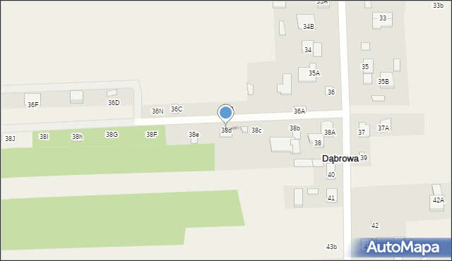 Dąbrowa, Dąbrowa, 38d, mapa Dąbrowa