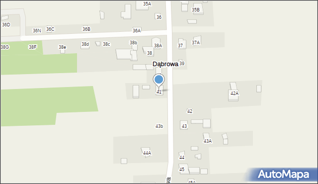 Dąbrowa, Dąbrowa, 41, mapa Dąbrowa