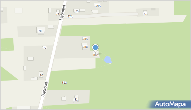 Dąbrowa, Dąbrowa, 80A, mapa Dąbrowa
