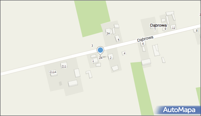 Dąbrowa, Dąbrowa, 2A, mapa Dąbrowa