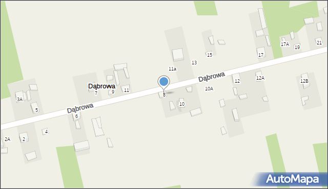 Dąbrowa, Dąbrowa, 8, mapa Dąbrowa