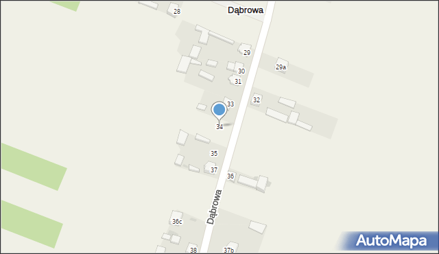 Dąbrowa, Dąbrowa, 34, mapa Dąbrowa