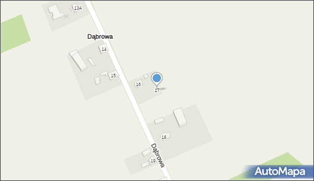 Dąbrowa, Dąbrowa, 17, mapa Dąbrowa